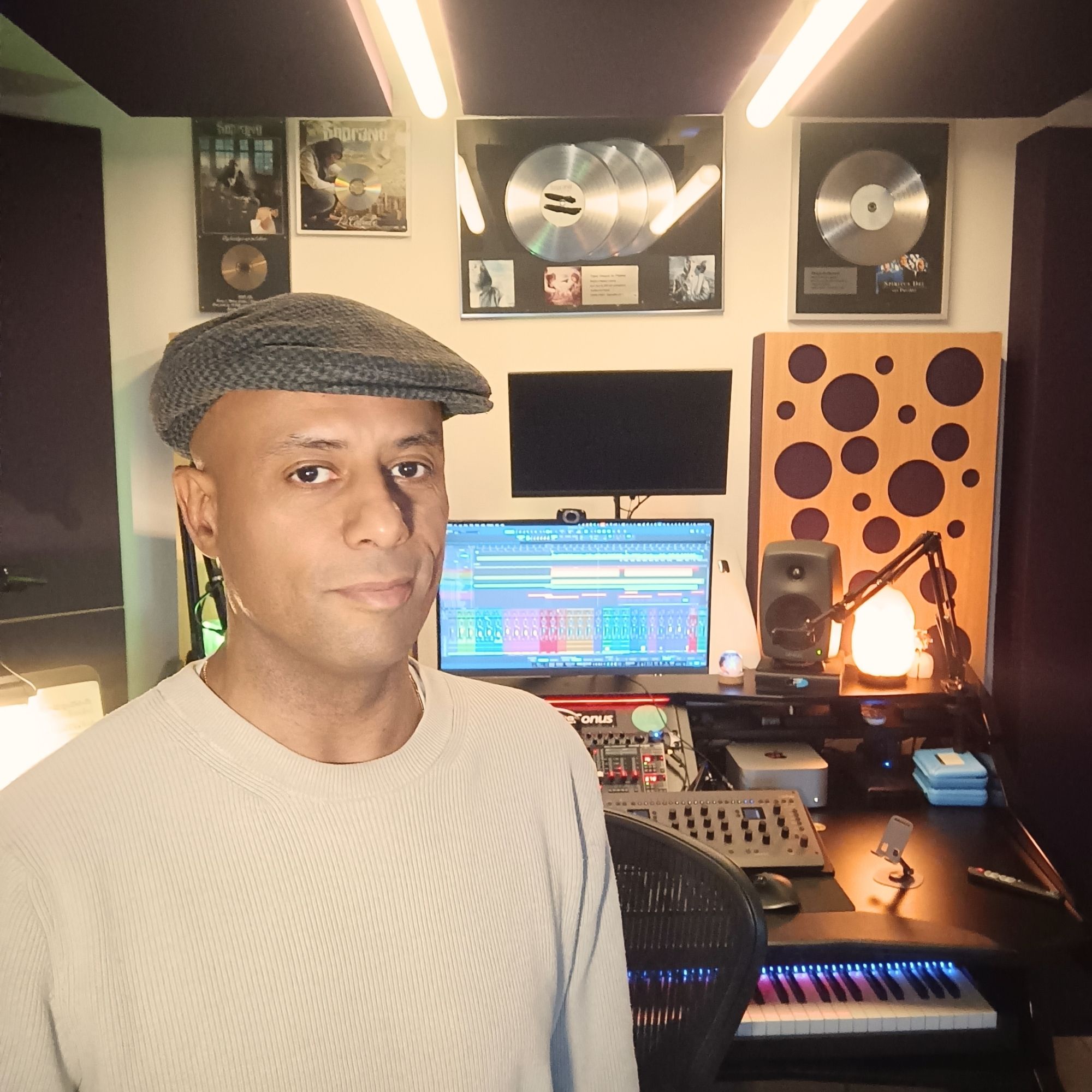 Nelson Leeroy in the studio